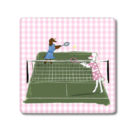 Poodle Pickleball Coaster Set