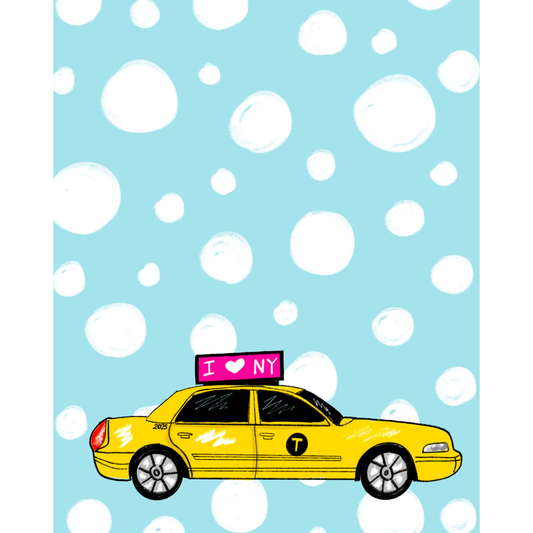 Taxi Bubbles Art Print (Digital Download, 8x10)