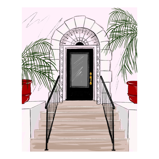 Pink Palms Art Print (Digital Download, 8x10)