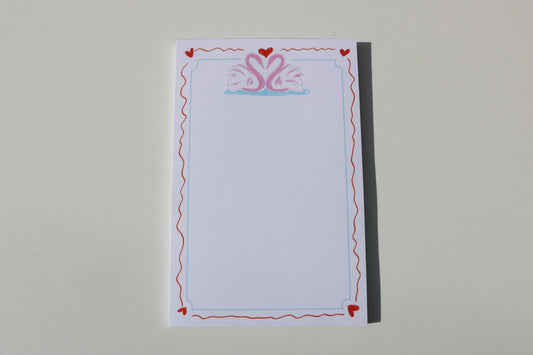 Love Swan Notepad
