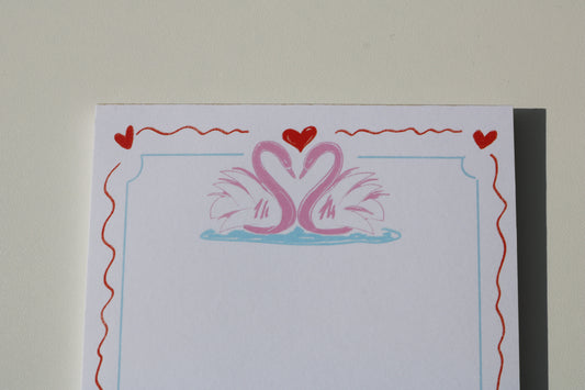 Love Swan Notepad