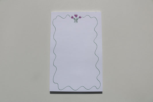 Purple Floral Notepad