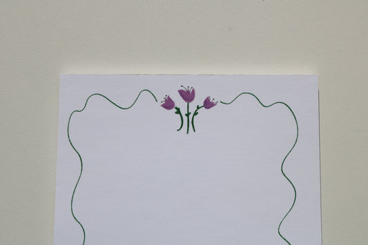 Purple Floral Notepad