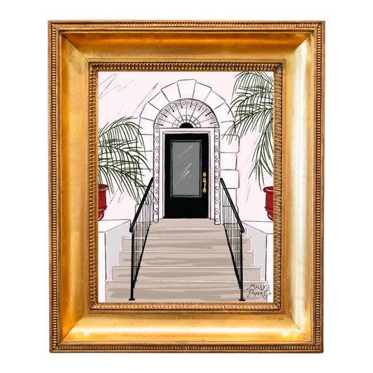 Pink Palms Art Print (Digital Download, 8x10)