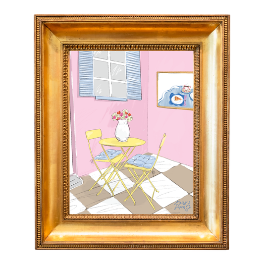 Pink Patio Art Print (Digital Download, 8x10)