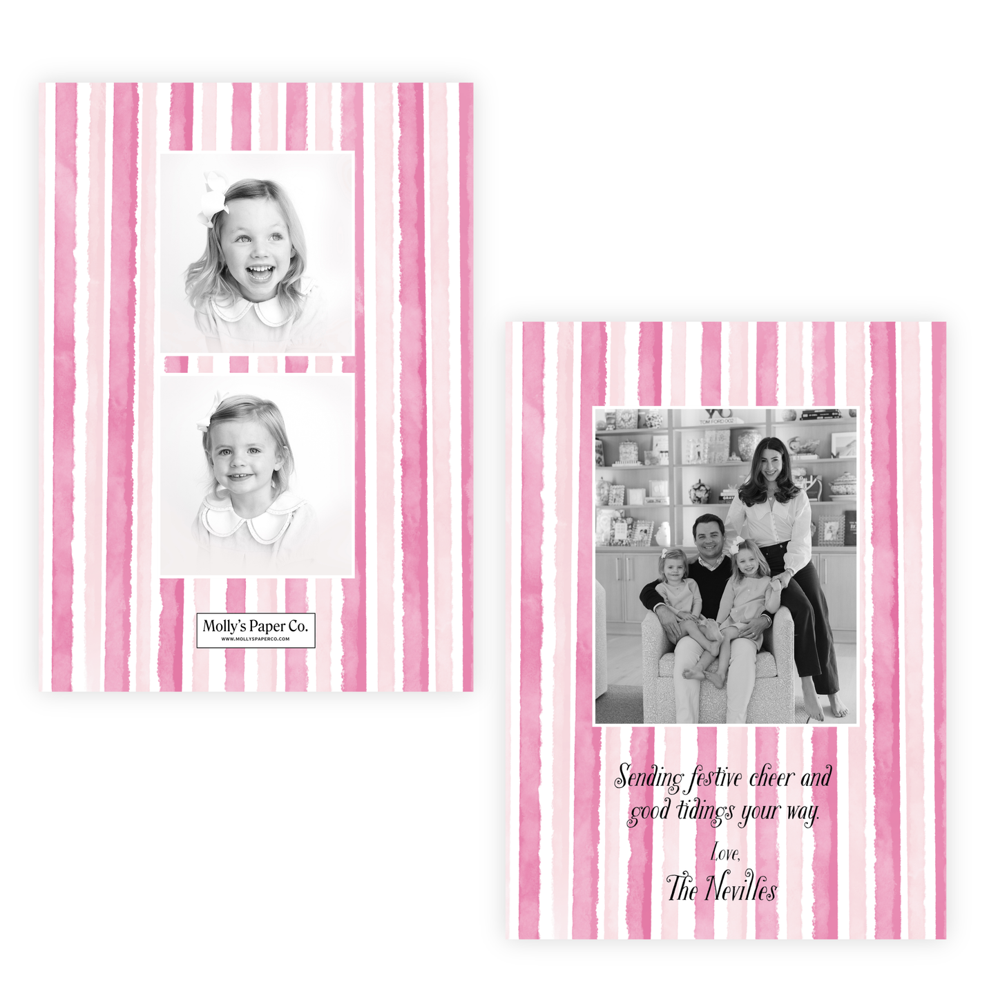 Pink Stripes Card