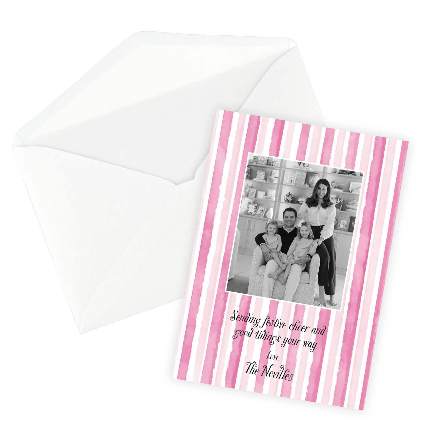 Pink Stripes Card
