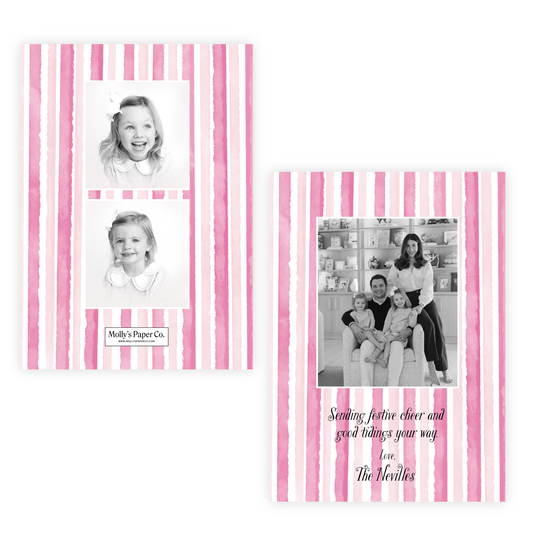 Pink Stripes Card