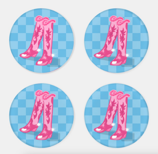 Cowgirl Boots Coaster Set