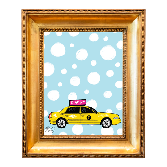 Taxi Bubbles Art Print (Digital Download, 8x10)
