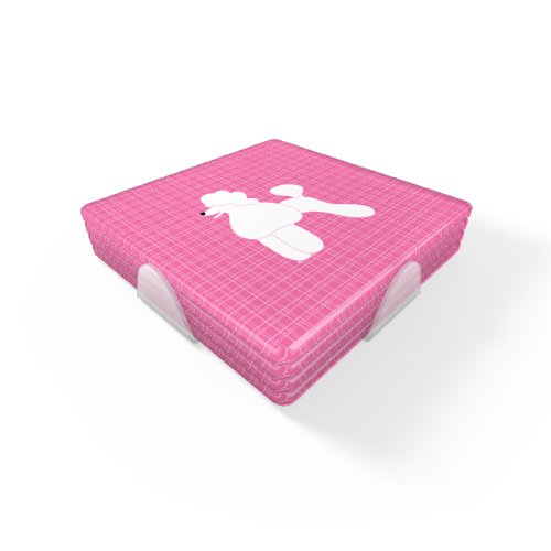 Pink Poodle Coaster Set